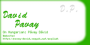 david pavay business card